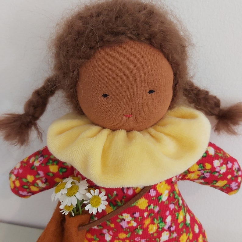 First Waldorf Doll 9 23 cm Handmade Doll Seiner Doll Doll with Bag image 2
