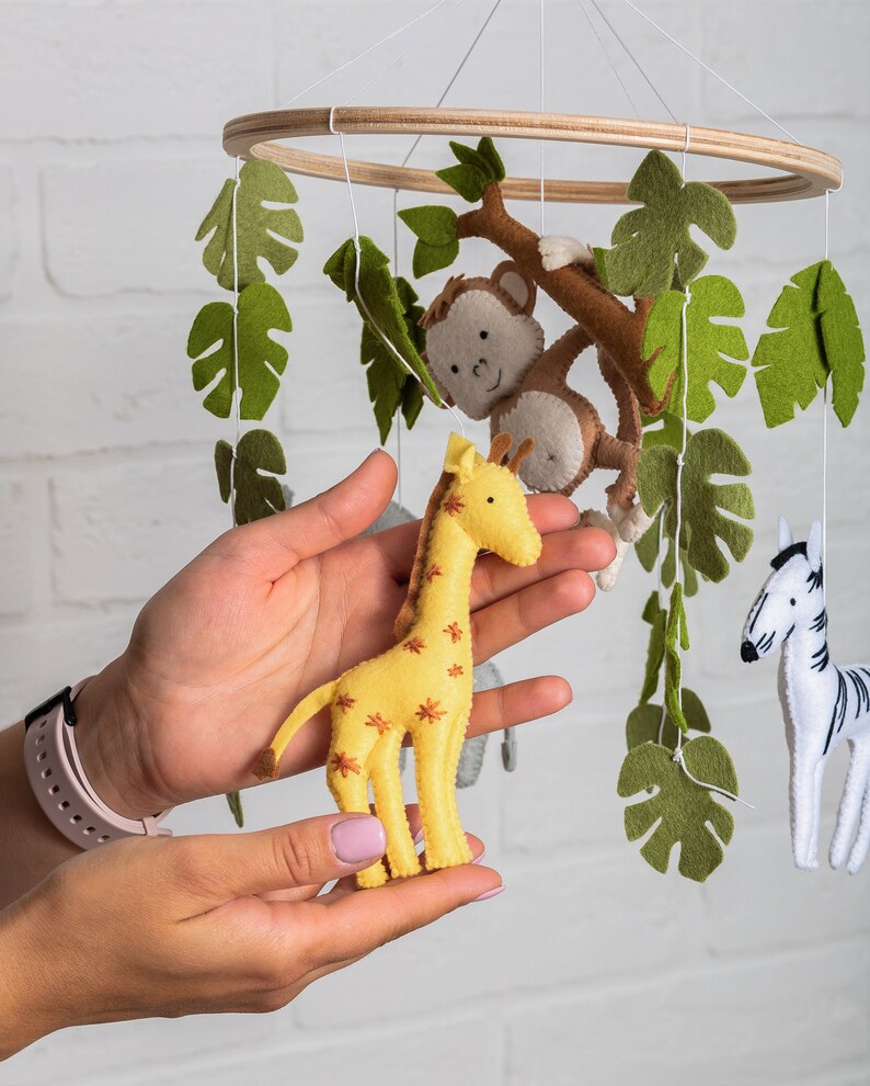 Safari Baby Mobile Jungle Mobile Crib Mobile Africa Etsy