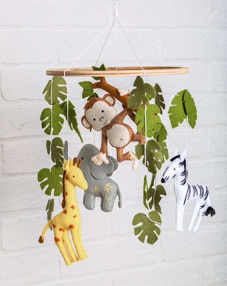 Safari Baby Mobile Jungle Mobile Crib Mobile Africa Etsy
