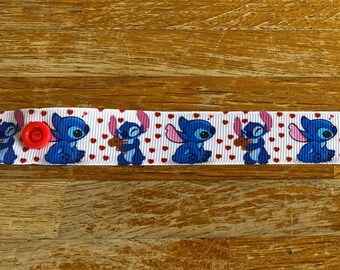 Stitch Love, Customizable Mickey Ear Strap, Disney Ear Holder, Mask Fastening, Lovehearts, Heart, Valentine, Romantic
