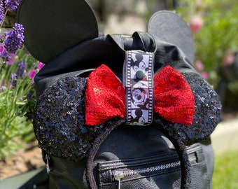 Disney Mickey Mouse Film Reel - Customizable Mickey Ears Strap, Disney Ears Holder, Face Mask Strap, Mask Fastener