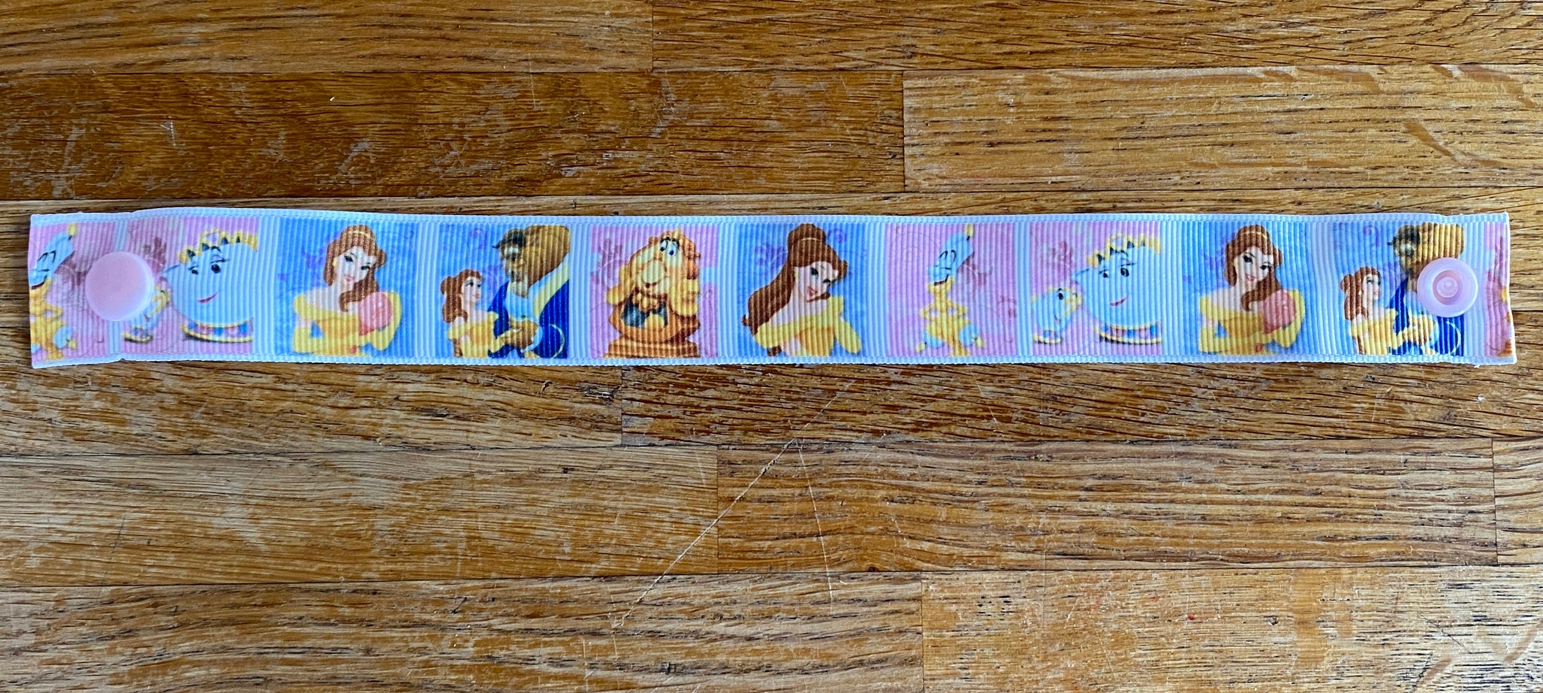 Disney Beauty & the Beast - Customizable Mickey Ears Strap, Disney Ears Holder, Face Mask Strap, Mask Fastener