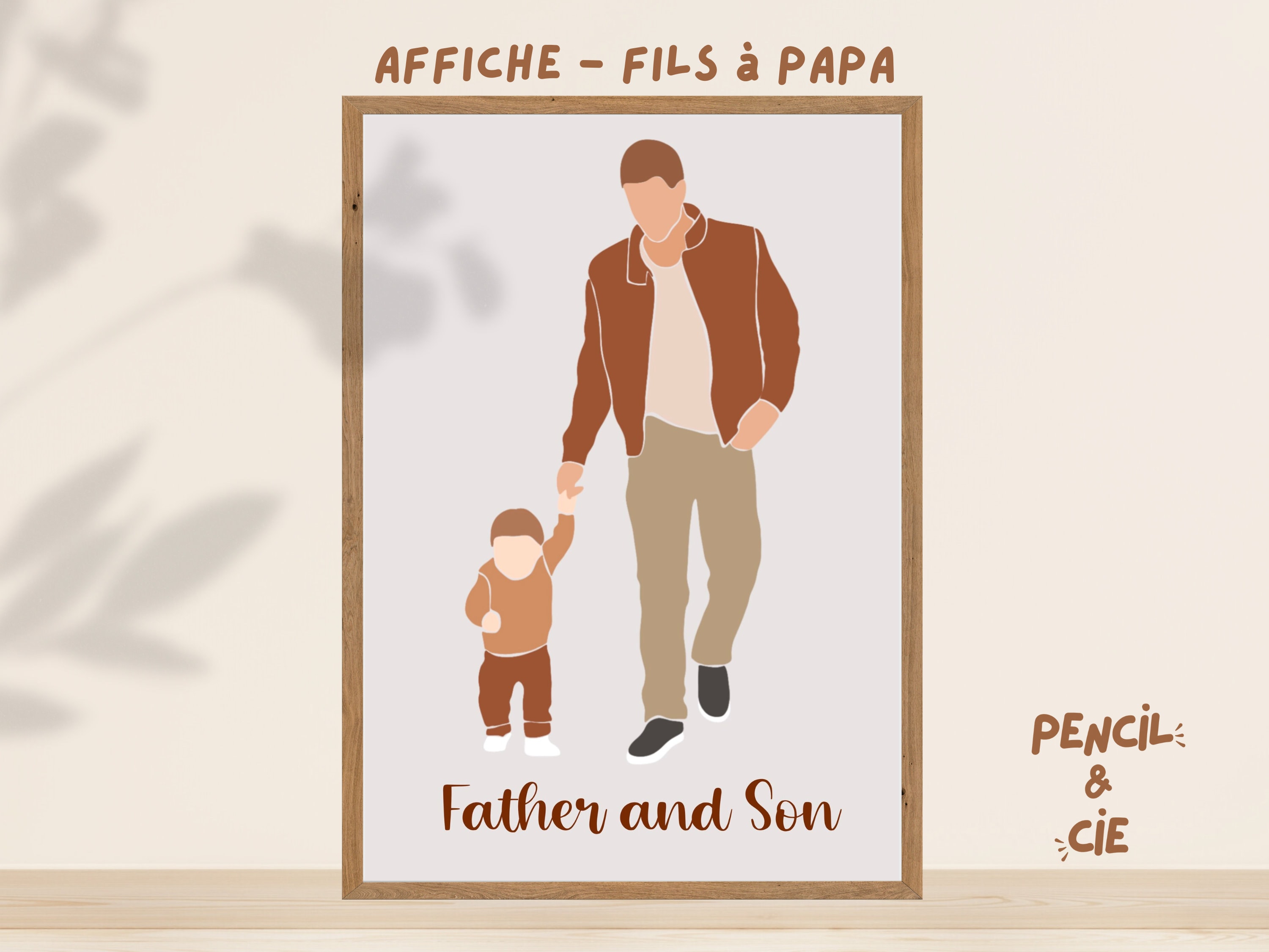 Affiche papa personnalisée photos - cadeau personnalisé papa par Le Te – Le  Temps des Paillettes
