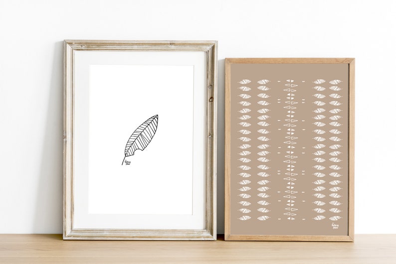 Leaf One Line Printable Autumn Decor Fall Wall Art Digital Wall Print Leaf One Line Printable Autumn Decor Fall Wall Art Digital Wall Print