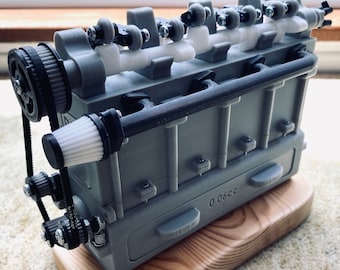 Download STL Files 3D Printed Inline 4 Cylinder Engine - Model Motor Kit - With Instruction Manual - Educational Tool - FDM Printer