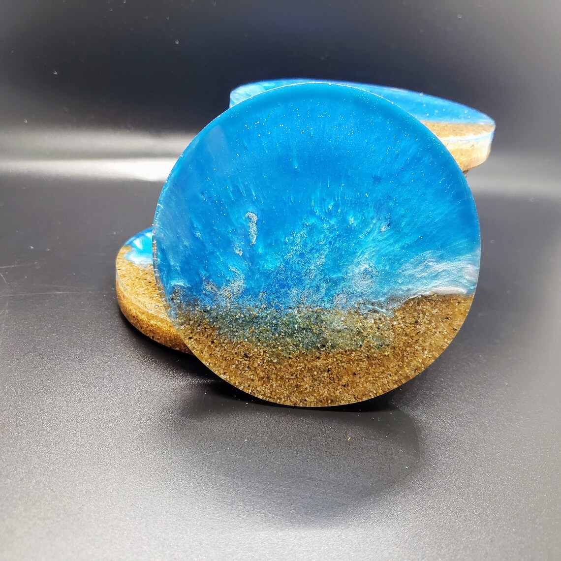 Ocean Waves Resin Coasters Etsy
