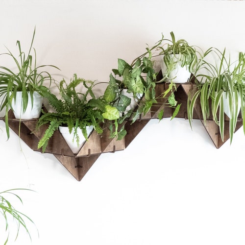 Floating Plant Shelf Hanging Shelf Wall Planter Indoor Wall Etsy