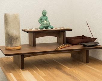 Hexagonica Altar Tisch: Kleiner Sperrholz Schrein Schreibtisch