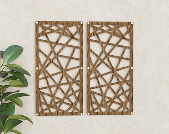 Plywood Honeycomb Wall Trellis: Indoor Plant Support (Set of Two)