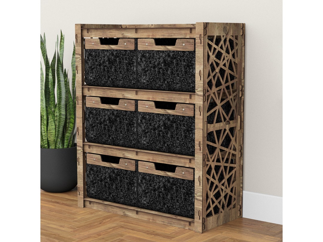 Bookshelf, Dresser With Storage Baskets, Housewarming Gift, Handmade