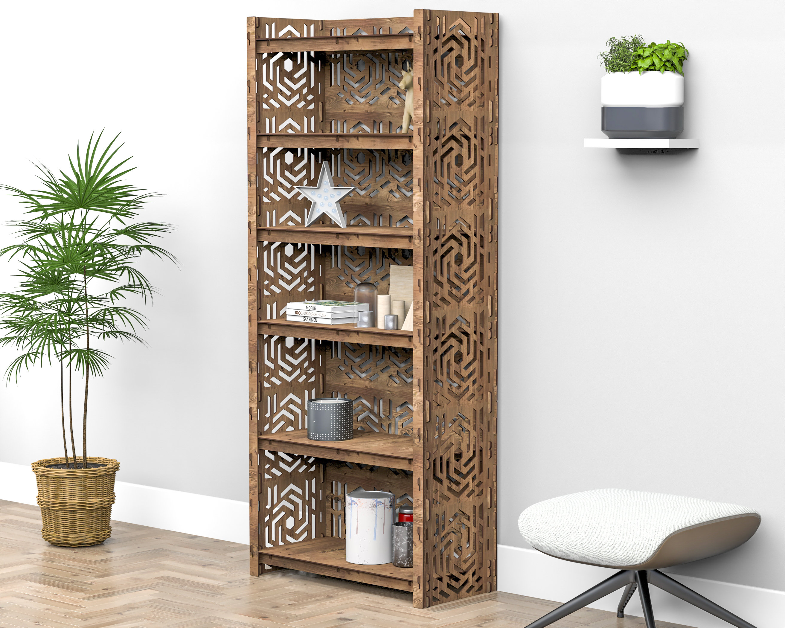 Tall Narrow Shoe Rack Arabic - Hexagonica