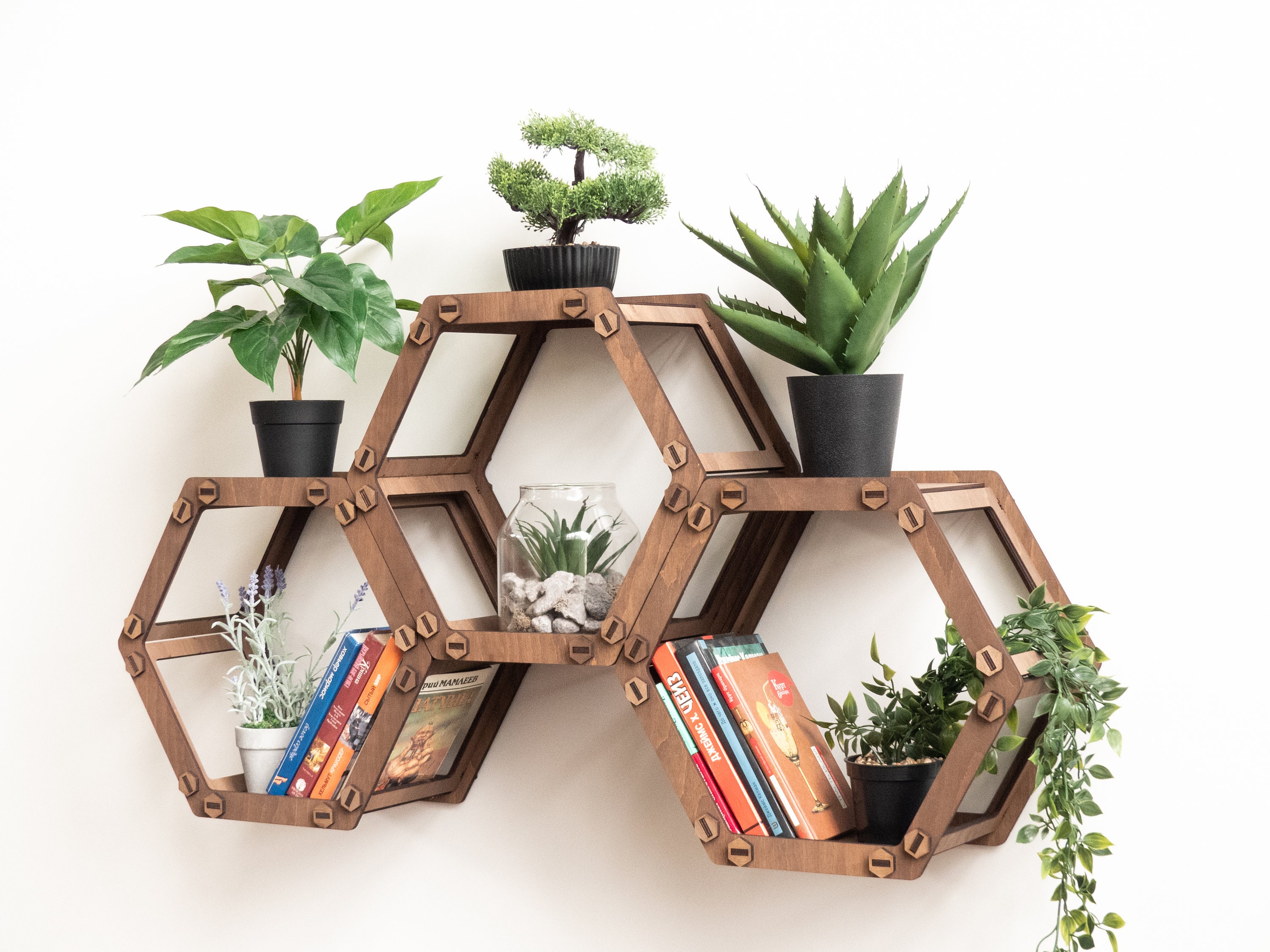 Hanging Shelf Plant Shelf Wall Shelf Bookshelf Wall Etsy