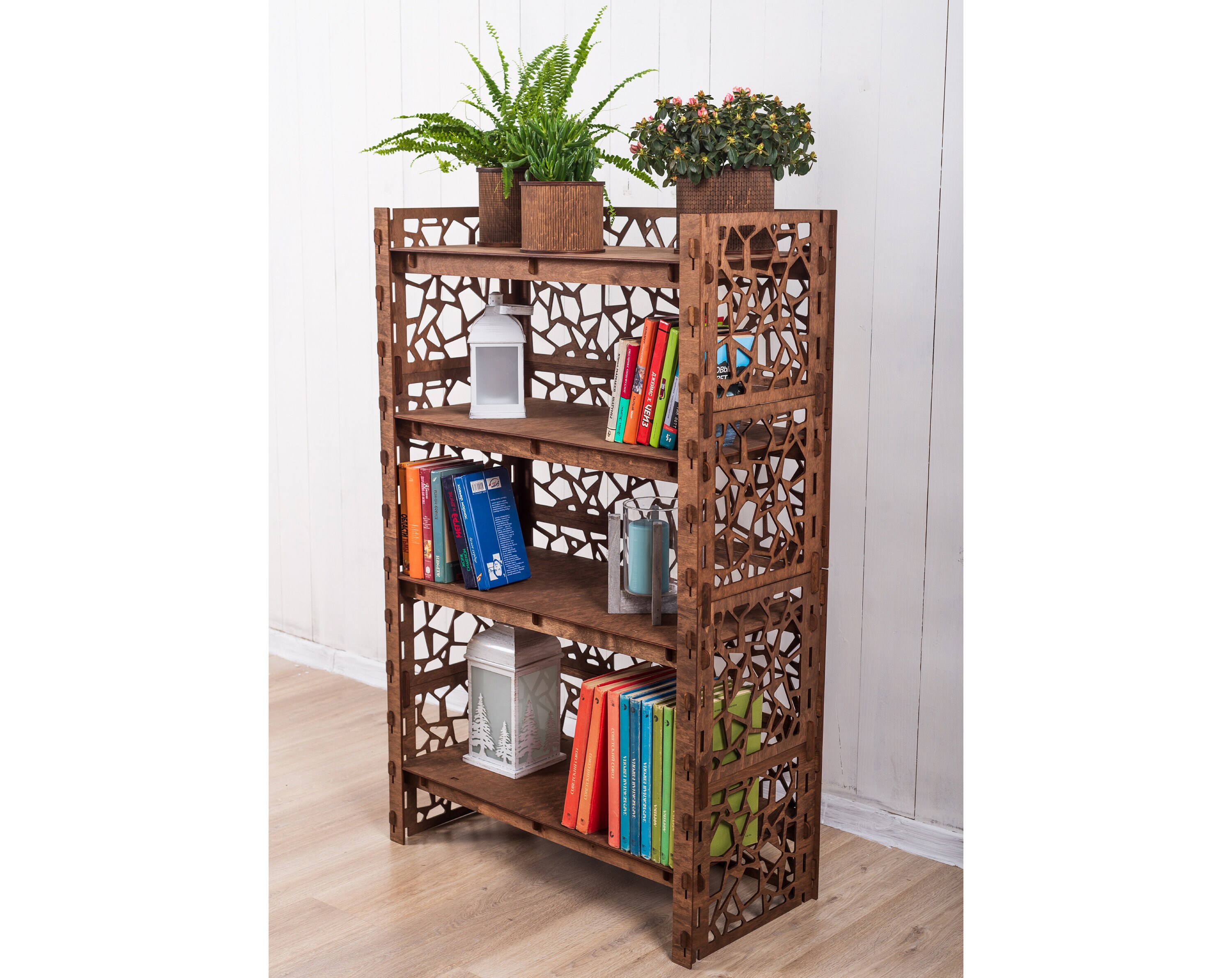 Bookshelf Handmade Furniture Bookcase Plant Stand Shelving Etsy