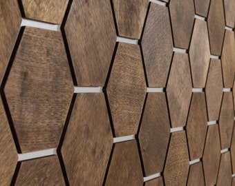 Hexagon Wood Wall Panels, Honeycomb Wall Panels [FREE SHIPPING] Hexagonica