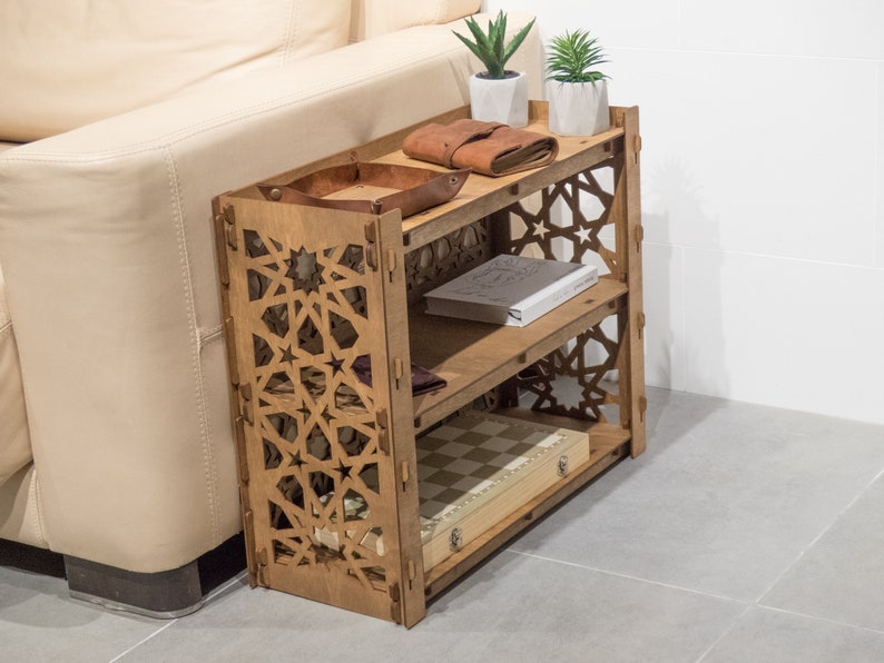 End Table Bookshelf Side Table Sofa Table Bookcase Etsy