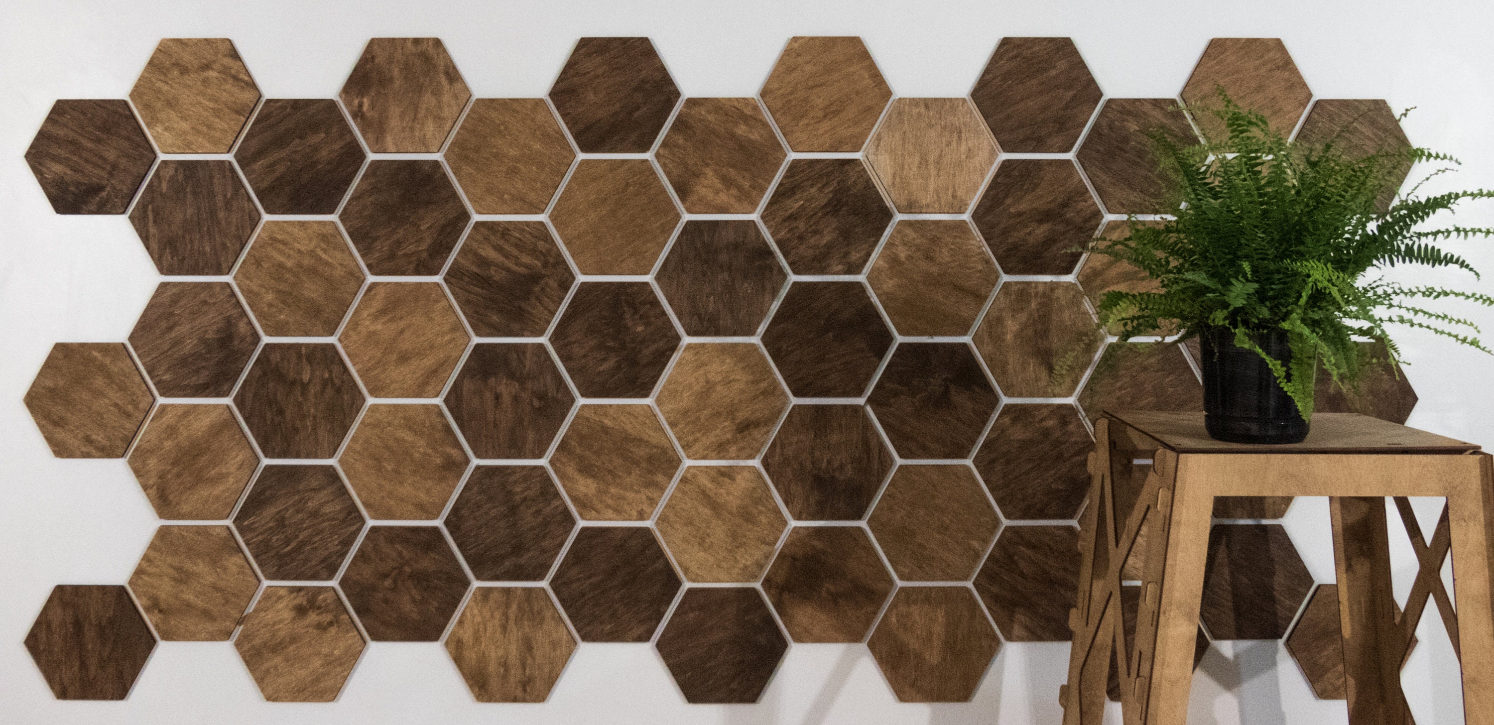 Wood Wall Decor Panels Wood Wall Art Hexagon ALDER Etsy