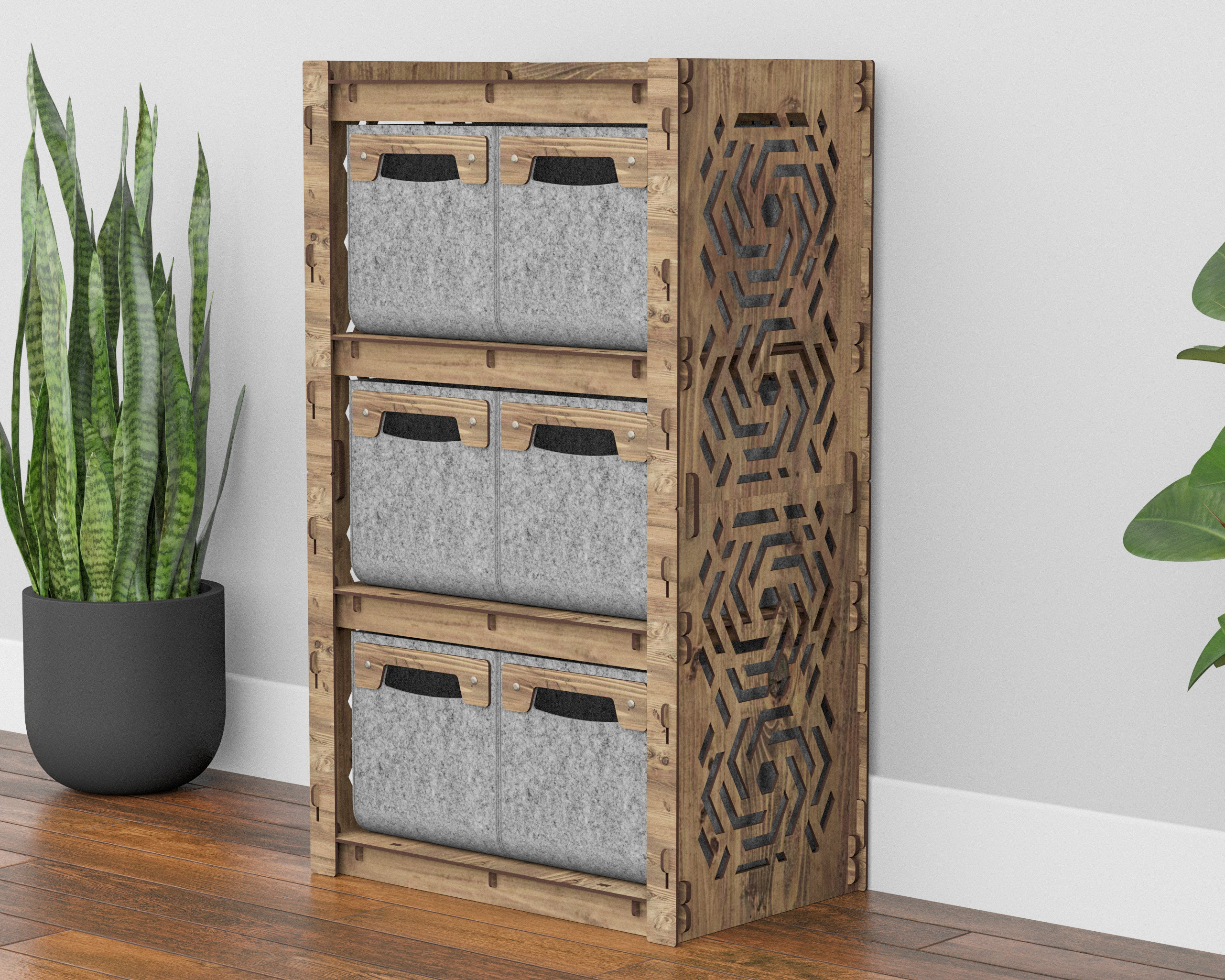 Dresser With Storage Baskets, Housewarming Gift, Storage Cabinet