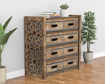 Wooden Chest Of Drawers, Dresser Furniture For Bedroom, Storage Cabinet 29.5 x 29.5 x 14