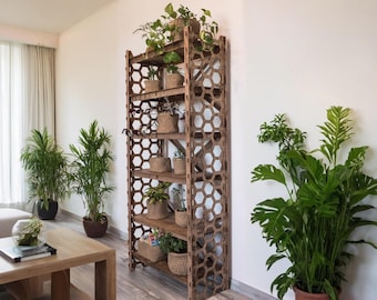 182 cm hohes Holz-Bücherregal, Bücherregal, Regal, Wohnzimmer-Aufbewahrung