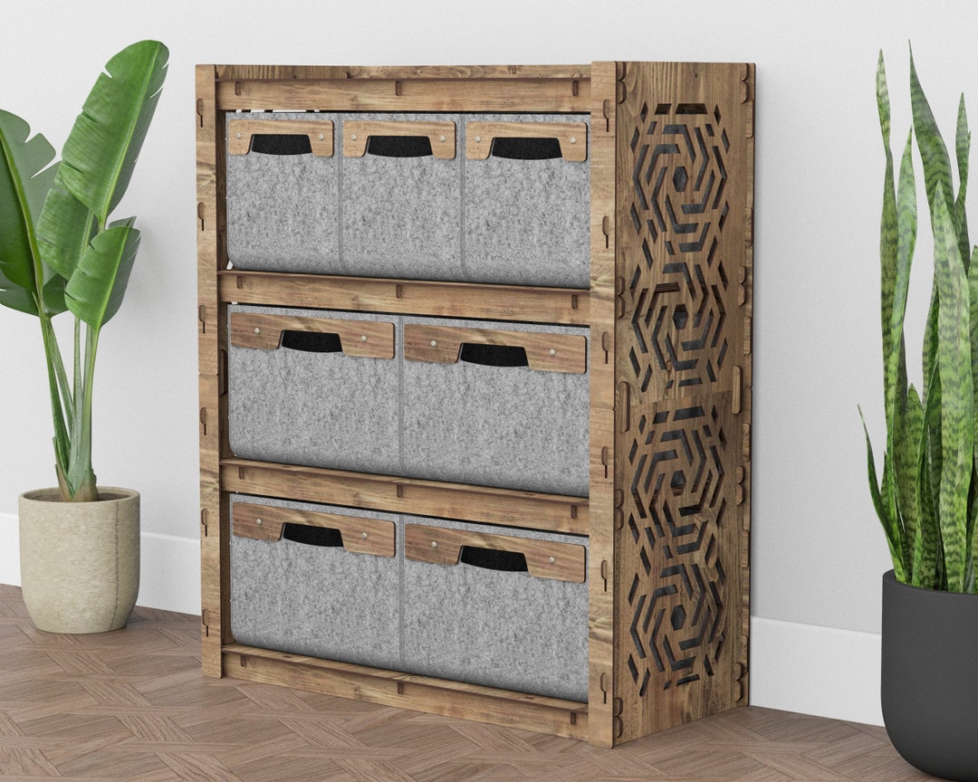 Dresser Bookshelf Chest of Drawers Bookcase Wooden Shelf