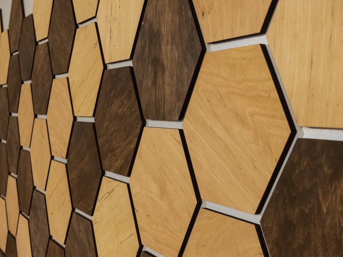 Wall Decor Wood Art Wall Panels ALDER Dark/Light Etsy