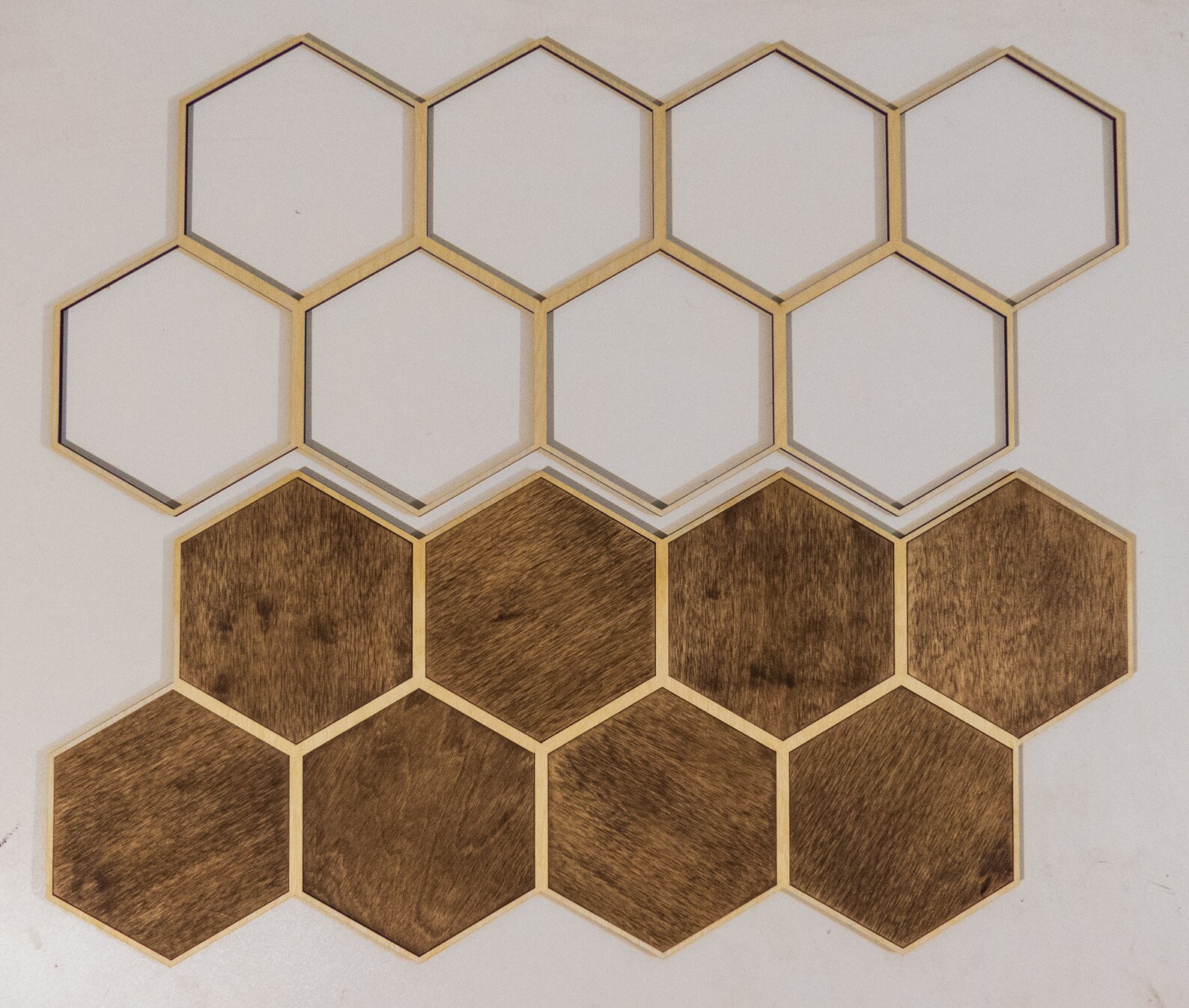 Hexagon Wall Panels Wood BIRCH Medium/Light 32pcs per set Etsy