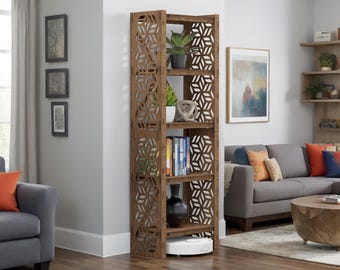 Etagere-boekenplank, boekenkast, houten boekenplanken, boekenplank Hexagonica
