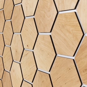 Honeycomb Wood Wall Decor Panels: Alder Light, 32-Piece Set