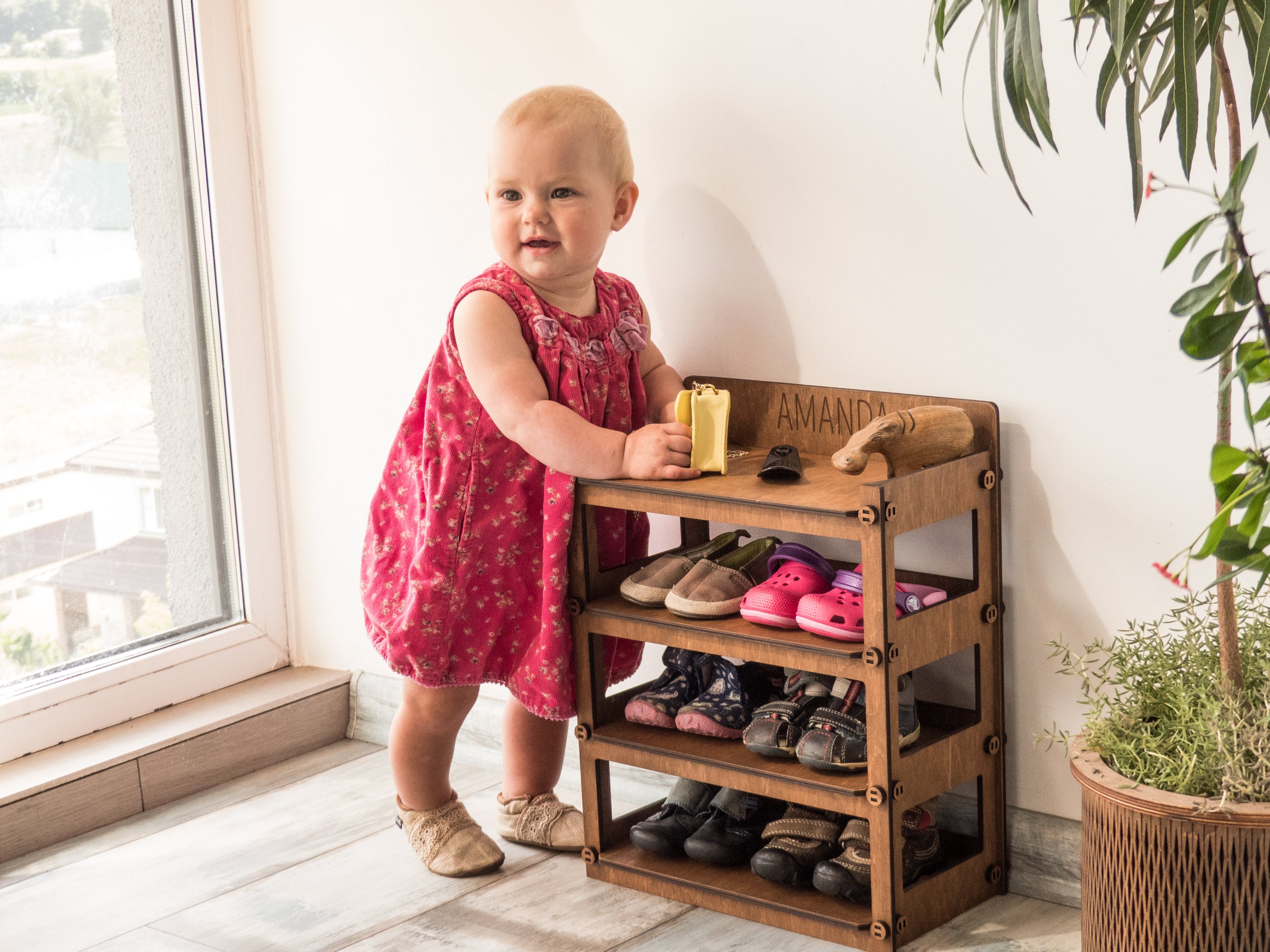 Imitación Mejora Espejismo Zapatero de madera para niños pequeños estantería para niños - Etsy México