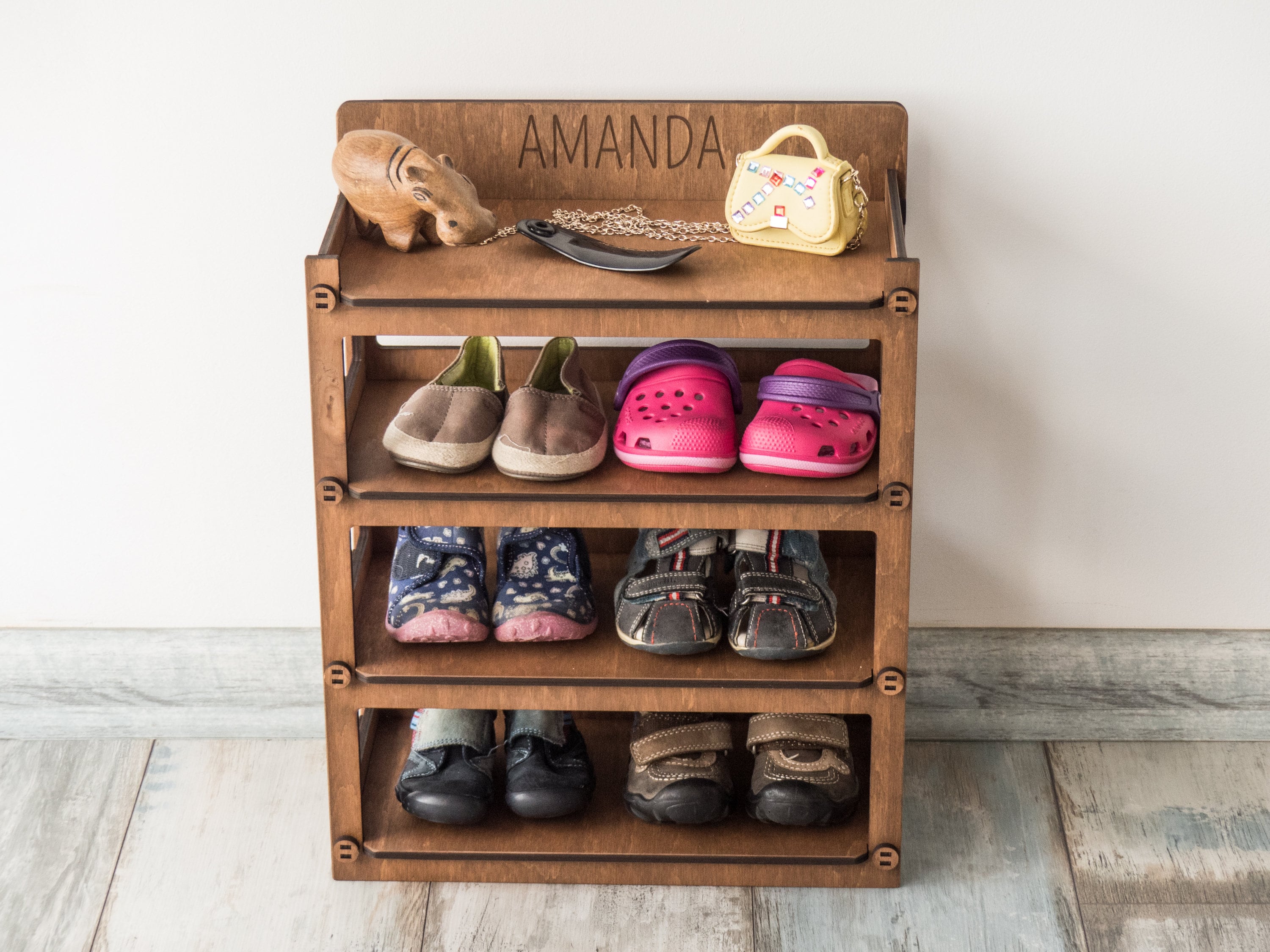 Shoe Storage, Entryway Organizer, Shoe Rack, Wooden Shelves, Storage  Cabinet, Hexagonica Furniture 