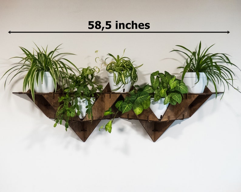 Hanging Plant Shelf Floating Shelf Wall Planter Indoor Art Etsy