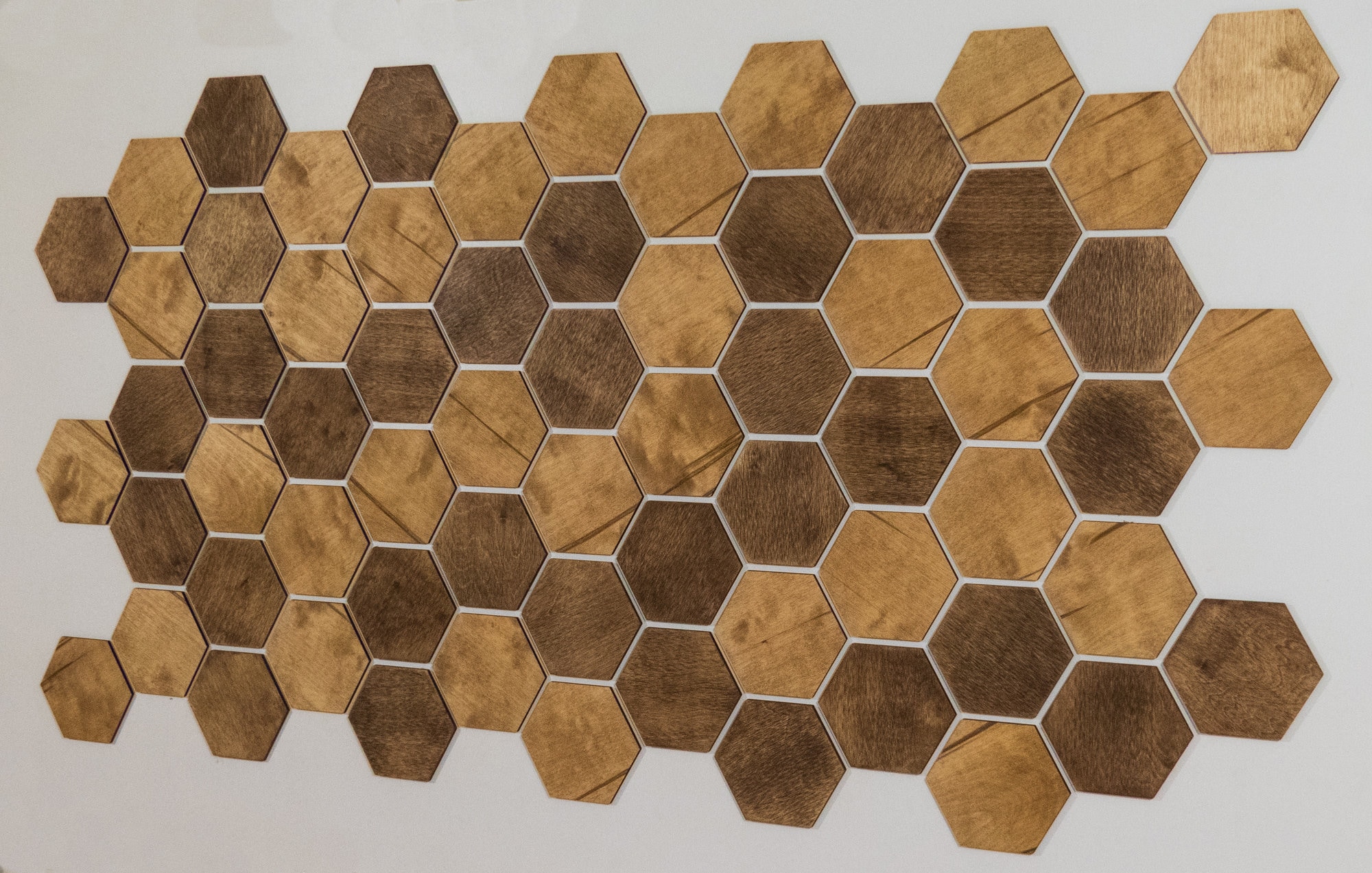 Wood Wall Art Panels BIRCH Dark/Medium 32pcs per set Etsy