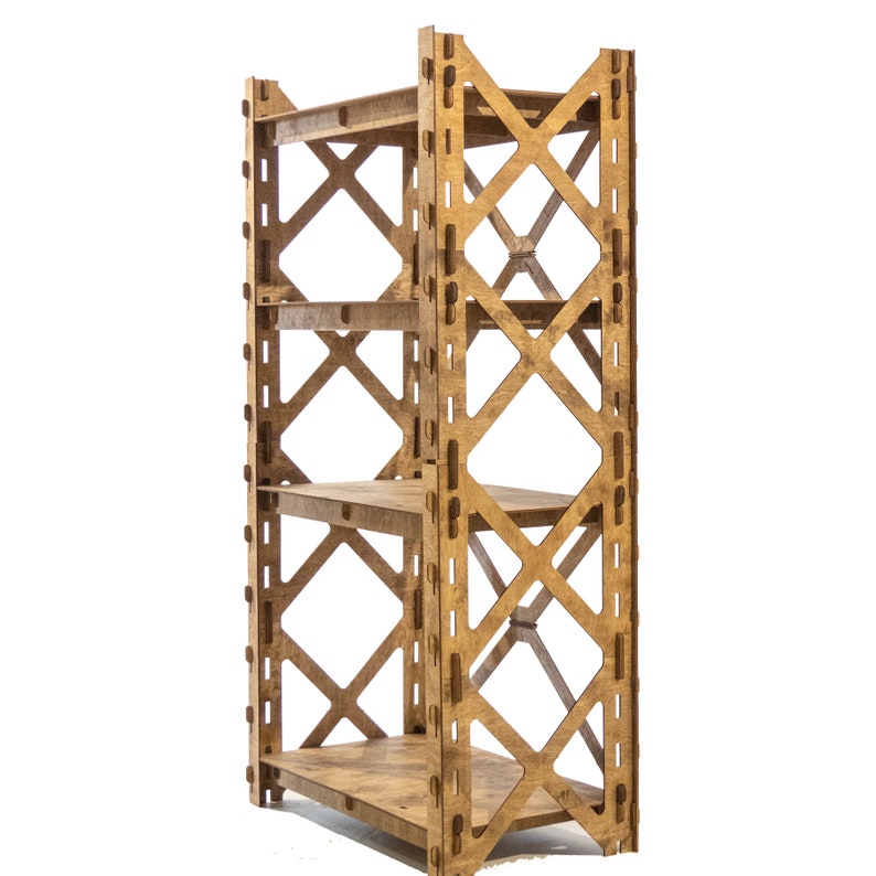 Bookshelf Wooden Shelves Laser Cut Housewarming Gift Plant Etsy