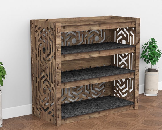 Tall Narrow Shoe Rack Arabic - Hexagonica