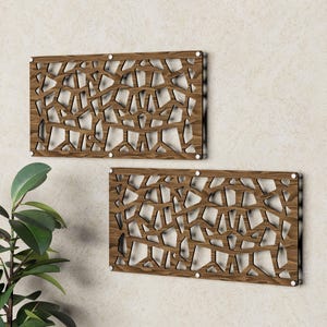Honeycomb Plywood Wall Trellis: Indoor Plant Support (Set of Two)