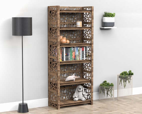 Tall Bookshelf Wooden Shelf Shelving Unit Bookshelves Bookcase