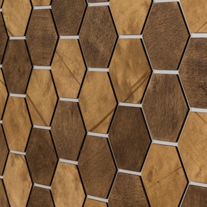 Hexagon Panels Decor, Wood Wall Sheets Honeycomb, Decorative Wood Wall Tiles, Hexagonica