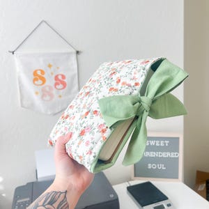 Bow Bible Sleeve Cover Quilted Bible Sleeve Bible Cover Bible Bag Book Cover Christian Gift Gift for Women Christian Gift for Women