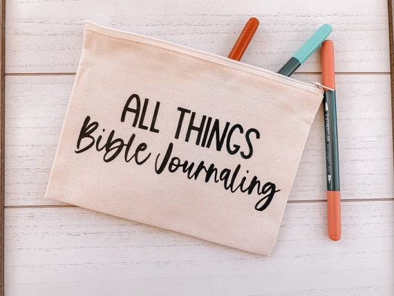 All Things Bible Journaling Pen Pouch // Bible Journaling Pencil Pouch // Pencil  Pouch // Pen Holder // Pencil Case // Washi Tape Pouch 