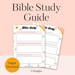 Retro Bible Study Guide Printable/Digital Printable