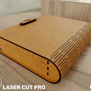 Boekdoos laserbestand - puzzeldoos SVG Laser Cut bestanden - Houten stoner geschenkdoos