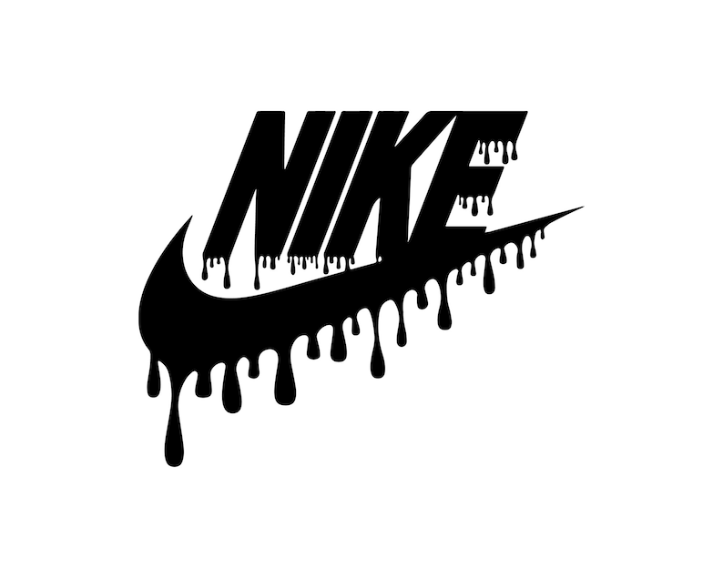 Drip swoosh Nike Logo Svg Png Pdf Eps DXF | Etsy