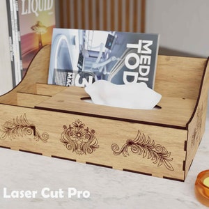 Desktop Organizer | Glowforge Serviettenhalter | Personalisierte Hochzeitsservietten Decoupage | Personalisierte Servietten lasergeschnittene Datei
