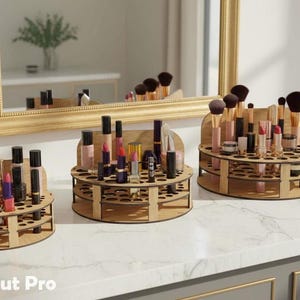 Makeup Organizer SVG: Laser Cut Beauty Produkthalter (Digitaler Download)