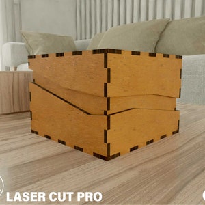 Laser geschnittene Holzkiste svg Geschenkbox - Holz Aufbewahrungsbox für Hochzeit - Holztruhe