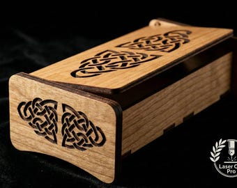 Celtic Knot Box Laser Cut Files | SVG DXF PDF | 3mm, 2.5mm, 1/8" (3.175mm)