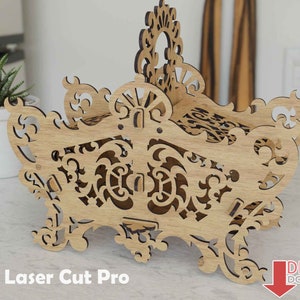 Laser Cut Wooden Gift Box - Decorative Jewelry Case - Wedding Love Vector Model - Glowforge Cut File - High-Quality Digital Design