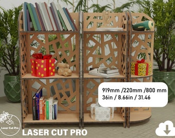 3 Piece Laser Cut Desk Organizer and Bookshelf with Precision Plant Shelf Organizer