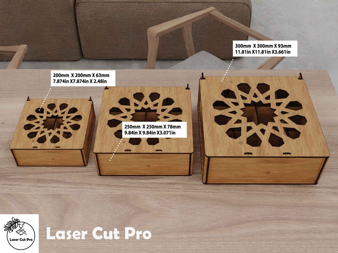 Laser Cut Box SVG Files | Decorative Gift Box Template (digital ...