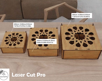Laser geschnitten Box SVG-Dateien | Dekorative Geschenkbox Vorlage (Digitaler Download)